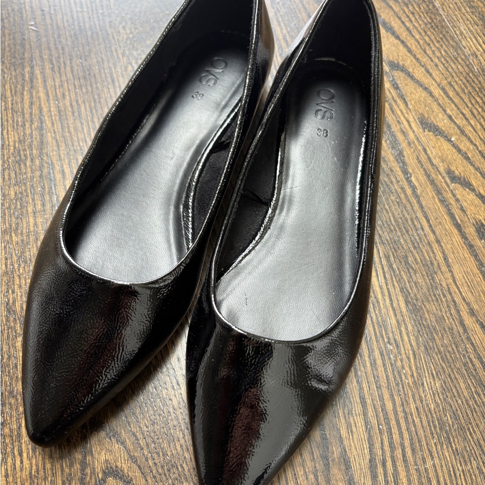 Black Patent Flats